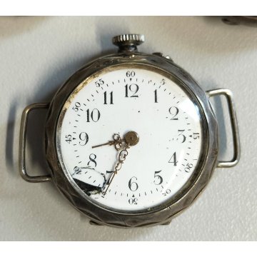 LOTTO 8 pz. OROLOGIO TASCA Monachina POLSO Argento EPOCA 900 OLD POCKET WATCH