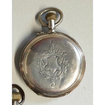 LOTTO 8 pz. OROLOGIO TASCA Monachina POLSO Argento EPOCA 900 OLD POCKET WATCH