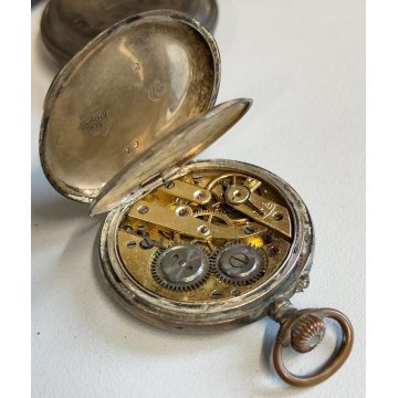 LOTTO 8 pz. OROLOGIO TASCA Monachina POLSO Argento EPOCA 900 OLD POCKET WATCH