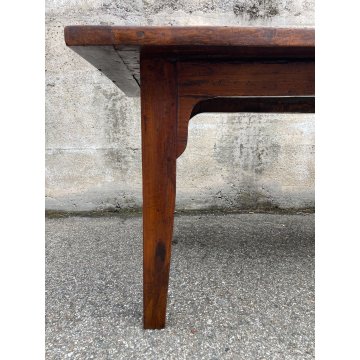 ANTICO GRANDE TAVOLO epoca 1600 LEGNO NOCE GAMBA QUADRA SALA PRANZO TABLE OLD