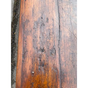 ANTICO GRANDE TAVOLO epoca 1600 LEGNO NOCE GAMBA QUADRA SALA PRANZO TABLE OLD