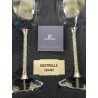 COPPIA CALICE VINO SWAROVSKI CON SCATOLA 21 cm CRISTALLO CRYSTAL DESIGN FLUTE