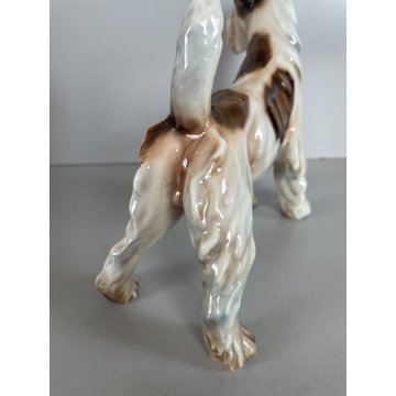 CANE GUIDO CACCIAPUOTI PORCELLANA DOG SCULTURA ANIMALE FIRMATO ITALY ANNI '50