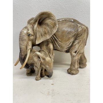 GRANDE RARA SCULTURA ELEFANTE GUIDO CACCIAPUOTI 35cm PORCELLANA FIRMATA ITALY 40