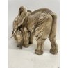GRANDE RARA SCULTURA ELEFANTE GUIDO CACCIAPUOTI 35cm PORCELLANA FIRMATA ITALY 40