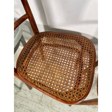 SET 4 SEDIA THONET PALMETTE ANTICA paglia di Vienna LEGNO FAGGIO CHAIR VINTAGE