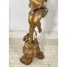 TAVOLINO LEGNO LASOTTO PUTTO LIBERTY META 900 TAVOLO BASSO TABLE DORATO EPOCA