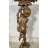 TAVOLINO LEGNO LASOTTO PUTTO LIBERTY META 900 TAVOLO BASSO TABLE DORATO EPOCA