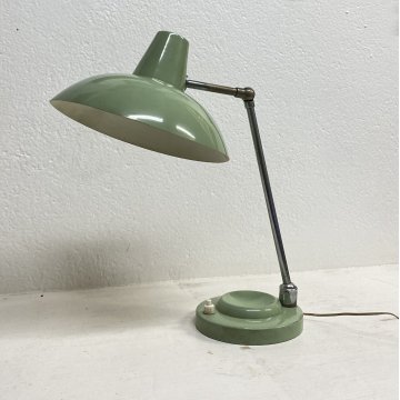 LAMPADA DA TAVOLO SCRIVANIA FERRO ALLUMINO DESIGN ITALIA ANNI '60 TABLE LAMP OLD