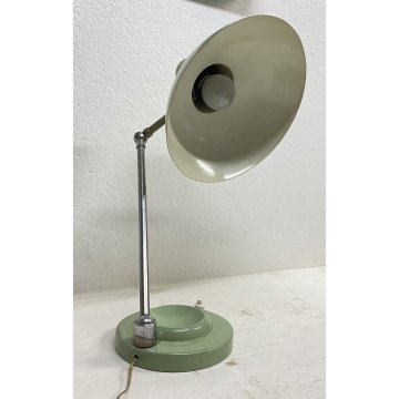 LAMPADA DA TAVOLO SCRIVANIA FERRO ALLUMINO DESIGN ITALIA ANNI '60 TABLE LAMP OLD