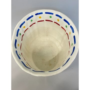 CIOTOLA GIO PONTI CERAMICA RICHARD GINORI CACHEPOT OVALE FRUTTA DECORO VASE VASO