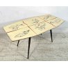 TAVOLINO COFFE TABLE DESIGN ALDO TURA GIO PONTI TAVOLO PERGAMENA DIPINTO VINTAGE