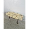 TAVOLINO COFFE TABLE DESIGN ALDO TURA GIO PONTI TAVOLO PERGAMENA DIPINTO VINTAGE