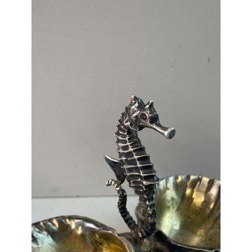 RARA SCULTURA MARIO BUCCELLATI ARGENTO 800 CONCHIGLIA CAVALLUCCIO MARINO SILVER