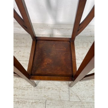 ANTICA PICCOLA ETAGERE 4 RIPIANI SCAFFALE TRESPOLO epoca LIBERTY LEGNO NOCE OLD