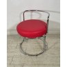 SEDIA DESIGN GAE AULENTI SEDUTA ROSSA CHAIR POLTRONA VINTAGE  SGABELLO PELLE OLD