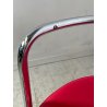 SEDIA DESIGN GAE AULENTI SEDUTA ROSSA CHAIR POLTRONA VINTAGE  SGABELLO PELLE OLD