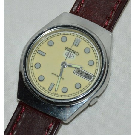 ANTICO OROLOGIO POLSO Seiko 5 Automatic DATE 7009-7074 ANNI 70 VINTAGE OLD WATCH