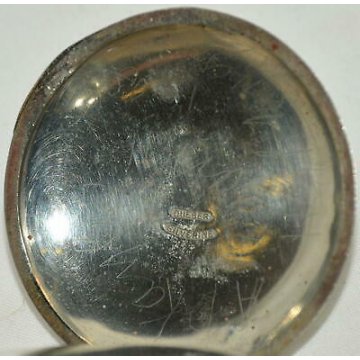 ANTICO OROLOGIO TASCA American Waltham DUEBER SILVERINE 1900 OLD POCKET WATCH