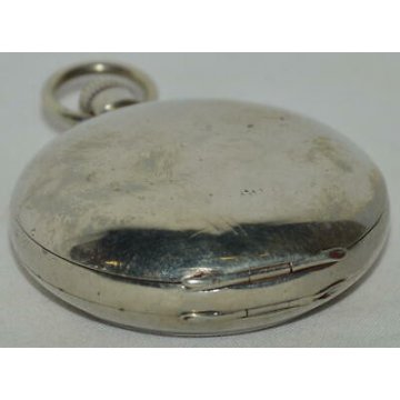 ANTICO OROLOGIO TASCA American Waltham DUEBER SILVERINE 1900 OLD POCKET WATCH