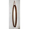 STUPENDO SPECCHIO OVALE ANNI 60/70 LEGNO RONDE MIRROR VINTAGE DESIGN EPOCA OLD