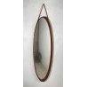 STUPENDO SPECCHIO OVALE ANNI 60/70 LEGNO RONDE MIRROR VINTAGE DESIGN EPOCA OLD