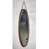 STUPENDO SPECCHIO OVALE ANNI 60/70 LEGNO RONDE MIRROR VINTAGE DESIGN EPOCA OLD