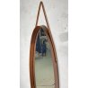 STUPENDO SPECCHIO OVALE ANNI 60/70 LEGNO RONDE MIRROR VINTAGE DESIGN EPOCA OLD