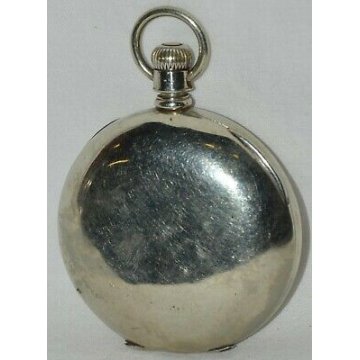 ANTICO OROLOGIO TASCA American Waltham DUEBER SILVERINE 1900 OLD POCKET WATCH