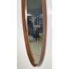 STUPENDO SPECCHIO OVALE ANNI 60/70 LEGNO RONDE MIRROR VINTAGE DESIGN EPOCA OLD