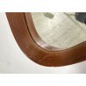 STUPENDO SPECCHIO OVALE ANNI 60/70 LEGNO RONDE MIRROR VINTAGE DESIGN EPOCA OLD
