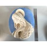 PLACCA CERAMICA MARIA VERGINE STILE Della Robbia SMALTO CELESTE BIANCO RELIGIOSO