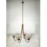 LAMPADARIO VETRO MURANO GLASS ATTR. Barovier&Toso VINTAGE CLASSIC CHANDELIER '30