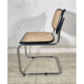 SEDIA DESIGN CESCA MARCEL BREUER ANNI 70 PAGLIA DI VIENNA ACCIAIO CROMATO EPOCA