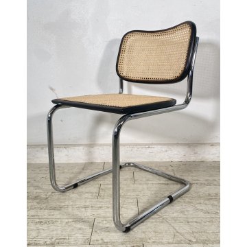 SEDIA DESIGN CESCA MARCEL BREUER ANNI 70 PAGLIA DI VIENNA ACCIAIO CROMATO EPOCA