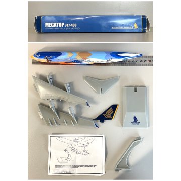 MODELLINO AEREO MEGATOP BOEING 747-400 Singapore Airlines 1:250 MODELLO STATICO