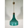 LAMPADARIO DESIGN ANNI 60 VETRO OTTONE ATTR. IGNAZIO GARDELLA LAMPADA SOFFITTO