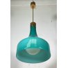LAMPADARIO DESIGN ANNI 60 VETRO OTTONE ATTR. IGNAZIO GARDELLA LAMPADA SOFFITTO