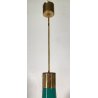 LAMPADARIO DESIGN ANNI 60 VETRO OTTONE ATTR. IGNAZIO GARDELLA LAMPADA SOFFITTO