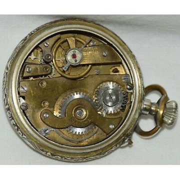 RARO ANTICO OROLOGIO TASCA Pubblicità BISLERI Ferro China '800 OLD POCKET WATCH
