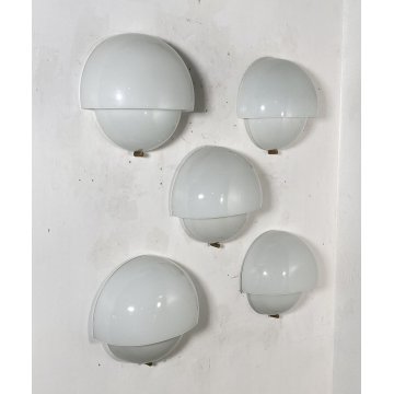 LOTTO 5 APPLIQUES VETRO Vico Magistretti MOD. Mania ANNI 70 ARTEMIDE WALL LAMP