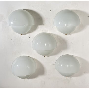 LOTTO 5 APPLIQUES VETRO Vico Magistretti MOD. Mania ANNI 70 ARTEMIDE WALL LAMP