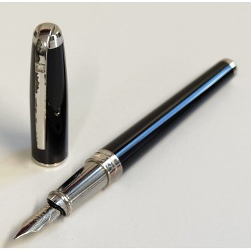 S.T. Dupont PENNA STILOGRAFICA Olympio BLACK DIAMOND Fountain Pen LIM. EDITION