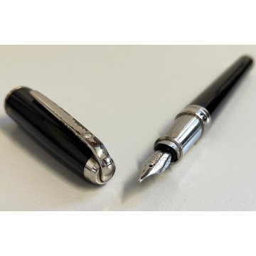 S.T. Dupont PENNA STILOGRAFICA Olympio BLACK DIAMOND Fountain Pen LIM. EDITION