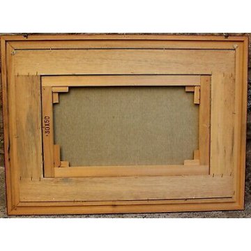 QUADRO DIPINTO OLIO TELA Bernardoni CHIERICHETTI FIGURE MESSA CANTO RELIGIOSO 
