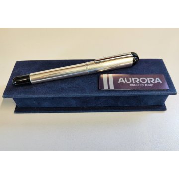 Aurora MILLERIGHE Penna Stilografica ARGENTO 925 BOX Vintage Fountain Pen NIB M