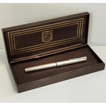 Omas RINASCIMENTO Penna Stilografica ARGENTO 925 BOX Vintage Fountain Pen PLUME