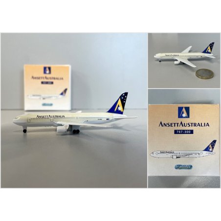 MODELLO STATICO AEREO Ansett Australia BOEING 767-300 AIRPLANE Schabak DE '90s