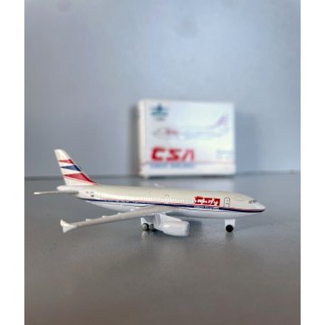 MODELLO STATICO AEREO CSA Czech Airlines 1:600 BOEING 737-400 AIRPLANE Schabak