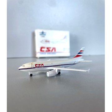 MODELLO STATICO AEREO CSA Czech Airlines 1:600 BOEING 737-400 AIRPLANE Schabak